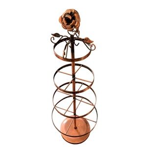 Copper Rose Earring Stand Jewelry Display Stand